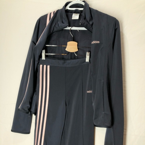 Vintage Adidas Grey Tracksuit- High Waisted Pants - Picture 5 of 9